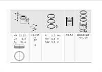 MOTOR PISTON SEGMAN P307 P206 PARTNER II BERLINGO II C3 C4 TU5JP4 (1,6 16V) 78,50MM (STD)