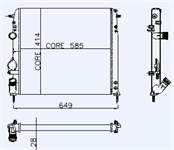 MOTOR RADYATOR MEGANE 1,4 / 1,6 / 2,0 MEKANIK KLIMALI (2 SIRA AL+PL) (585X414,5X28)