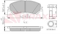 ON FREN BALATASI RENAULT MEGANE IV 15> SCENIC IV 15> TALISMAN 15> G:142 MM Y:58,5MM K:18,6 MM