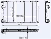 MOTOR RADYATOR MASTER 2,5D MEKANIK (2 SIRA CU+PL SISTEM) / (760X466X37)