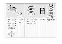 PISTON SEGMAN SAXO XSARA ZX P106 P306 P206 TU5JP (1,6 8V) / (79,00MM) (0,50 FARKLI)