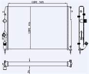 MOTOR RADYATORU MEGANE SCENIC 2,0 16V KLIMALI 1 SIRA ALB SISTEM) / (585X416X23,5)