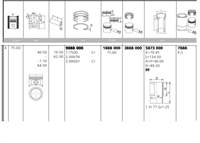 MOTOR PISTON SEGMAN GOMLEK TAKIM P205 P106 P206 AX BX C15 P405 II P309 P205 II PARTNER BERLINGO TU3JP (1,4 8V) P207 P206+ (T3E) PLUS NEMO BIPPER FIORINO QUBO TU3AES (1,4 8V) / (BOY:64MM TEPE:1,10 CUKUR) / (75,00)