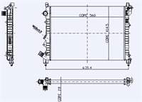 MOTOR RADYATOR LAGUNA 2,0 / 2,0RT / RXE / 1,8 RN / RT / RXE ESPACE MEKANIK KLIMASIZ (2 SIRA AL+PL) (560X414,5X28)