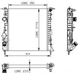 MOTOR RADYATOR CLIO 1,1I RN RT MEKANIK KLIMASIZ (2 SIRA AL+PL) / (350X378X23,5)