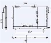 KLIMA RADYATORU (KONDANSER) P206 1.4 8V / 16V 1.6 8V / 16V 1.4HDI 206+ (T3E) TU3A DV4C DV4TD (5017)