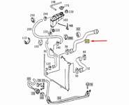 RADYATOR HORTUMU ALT E-CLASS W210 98>02 S210 99>03