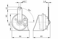 DADAT KORNA 12V 80W 420 510HZ CAP:80MM 110DB SIYAH SET