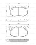 ARKA FREN BALATASI P106 P206 P306 SAXO XSARA R19 CLIO MEGANE INCE TIP (GDB1305 GDB905) 0986TB2078