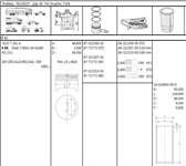 MOTOR PISTON SEGMAN P205 P405 YM P309 BX ZX C15 PARTNER EM BERLINGO EM XUD7 (1,8D DIZEL) < 97 (80,50MM) / (0,50 FARKLI)