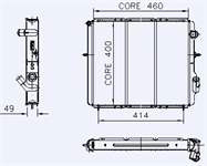 MOTOR RADYATOR CLIO 1,9TDI (2 SIRA CU+PL) / (460X400X49)