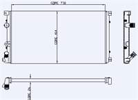 MOTOR RADYATORU MASTER II MOVANO 1,9DTI 2,2DCI / TDI / 2,5 MEKANIK (1 SIRA ALB SISTEM) / (730X414X26)