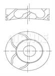 MOTOR PISTON+SEGMAN CLIO KANGOO (PIM CAPI 26MM) (1.5 DCI K9K BP) [(76.00MM STD) (-0.40MM KISA)]