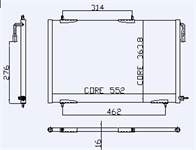 KLIMA RADYATORU (KONDANSER) P206 1.4 8V / 16V 1.6 8V / 16V 1.4HDI 206+ (T3E) TU3A DV4C DV4TD (5018)