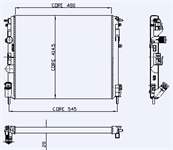 MOTOR RADYATORU CLIO II KANGOO 1,2 8V MEKANIK KLIMALI (480X414,5X28) / (2 SIRA AL+PL SISTEM)