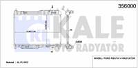 MOTOR RADYATORU FIESTA CB1 08>12 VI 08> 1.4 EFI AT 1.4 1.6 OTOMATIK ŞANZIMAN  350×538x16