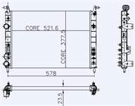 MOTOR RADYATOR PALIO 1,2 ALBEA 1,2 / 1,6 KLIMALI (2 SIRA AL+PL SISTEM) / (522X378X23,5)