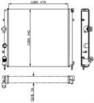 MOTOR RADYATORU KANGOO 1,5DCI / 1,9 EXPRESS 1,9 F8Q KLIMASIZ (479X442X34) / (1 SIRA ALB SISTEM)