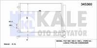 KLIMA RADYATORU (KONDANSER) FIAT 500 PANDA 12> 1.2 / 1.4 / 1.3JTD MULTIJET FORD KA 1.2 / 1.3TDCI 08 /> (542x369x16)