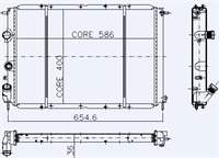 MOTOR RADYATOR MEGANE SCENIC 1,9D / DT / TDI KLIMALI (2 SIRA CU+PL SISTEM) / (586X400X36)