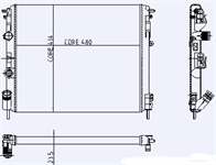 MOTOR RADYATOR CLIO II 1,9D (2 SIRA AL+PL) / (480X414,5X23,5)