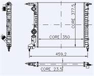 MOTOR RADYATOR CLIO 1,2 1,2I KLIMASIZ (2 SIRA AL+PL) / (350X378X23,5)