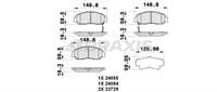 ON FREN BALATASI HONDA CIVIC 1.4-1.6-1.8 HB-SEDAN 2006-> CIVIC (FB7) 2012->  HONDA FRV 2006->