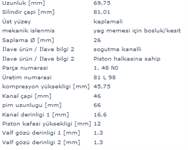 PISTON+SEGMAN (81,01mm STD 5 SILINDIR) CRAFTER 2,5TDI (136 / 163 PS) BJL BJM CECA CECB 06>