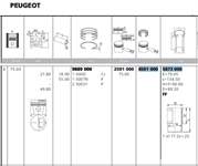 PISTON SEGMAN P106 P206 P306 PARTNER II BERLINGO II TU3JP (1,4 8V) 04> BOY:50MM TEPE:DUZ TEPE EURO4 (75,00) (STD)