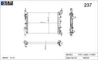 MOTOR RADYATOR LINEA 1,4MPI (542X377X28) / (1 SIRA AL+PL SISTEM)